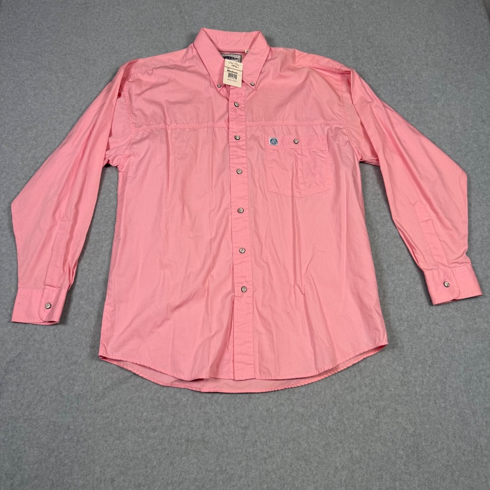 Vintage 90s The Arizona Jean Company Pink Cotton Button Down Shirt Medium New